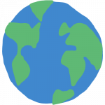 Imperfect globe graphic