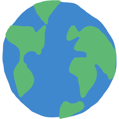 Imperfect globe graphic