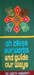 Bless our works and guide our ways handcrafted Stro banner
