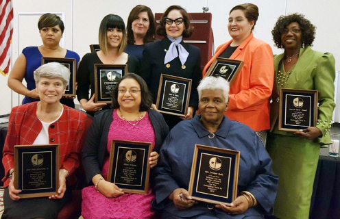 Helen Santamaria joins other El Paso Women’s Hall of Fame awardees. (Photo courtesy of Helen Santamaria)