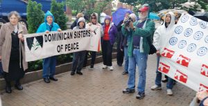 Members of the Louisville community gathers for the march. (Photo courtesy of Pat Geier)