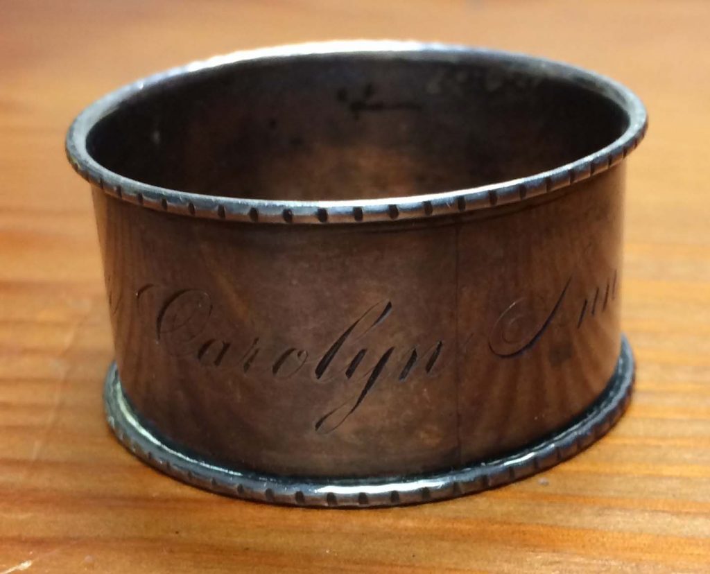 Napkin ring owned by a Sister of Loretto