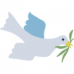 An image of a peace dove icon
