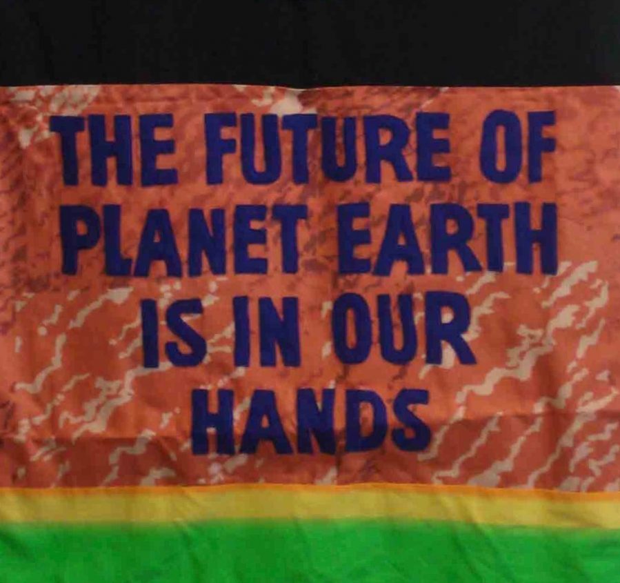 Banner reading "The future of planet Earth is in our hands."