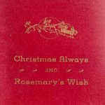 Red book cover. Title reads "Christmas Always and Rosemary's Wish."
