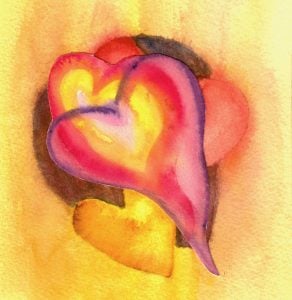 Watercolor heart