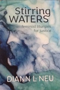 A book cover, detailing the author, title, and an abstract background with blue and purple designs.
