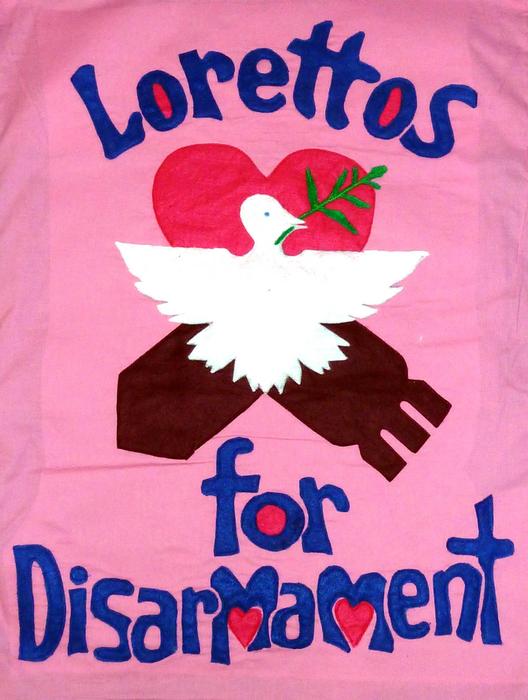 Lorettos for Disarmament Banner