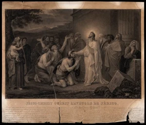 Christ heals blind Bartimeus evening