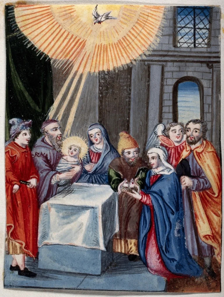 presentation Jesus Temple. Painting