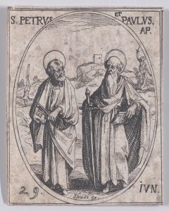 S. Pierre et S. Paul, apôtres (St. Peter and St. Paul, Apostles), June 29th, from 'Les Images De Tous Les Saincts et Saintes de L'Année' (Images of All of the Saints and Religious Events of the Year)