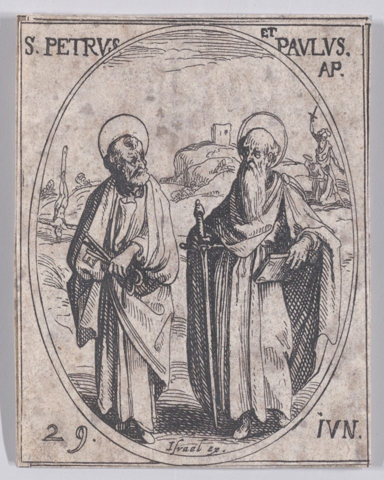 S. Pierre et S. Paul, apôtres (St. Peter and St. Paul, Apostles), June 29th, from 'Les Images De Tous Les Saincts et Saintes de L'Année' (Images of All of the Saints and Religious Events of the Year)