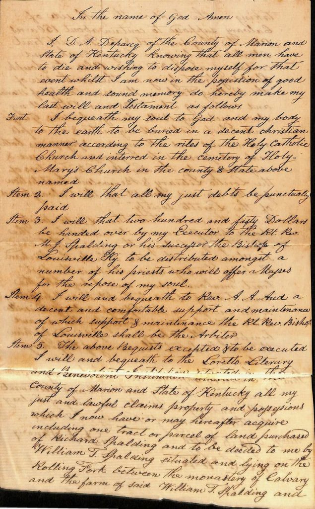 An old will from the 1860s showing a reverend leaving property to enslaved persons.