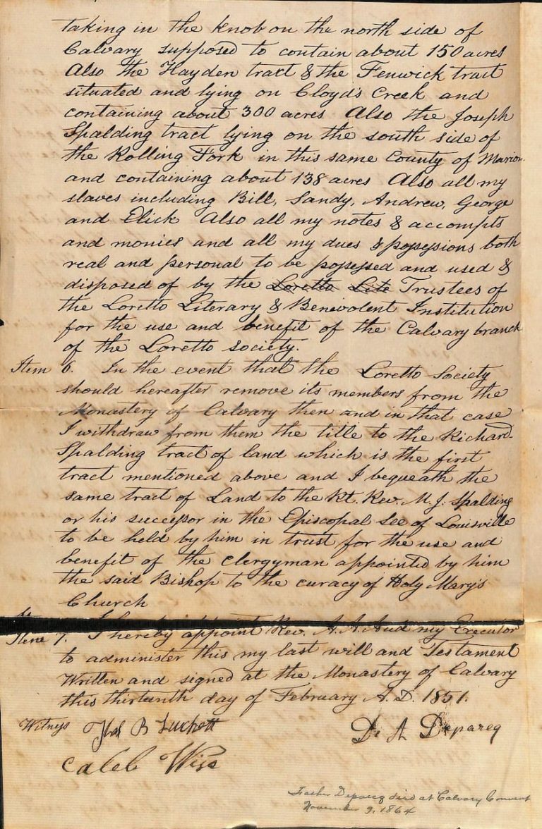 An old will from the 1860s showing a reverend leaving property to enslaved persons.