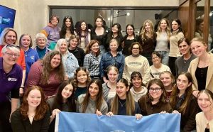 A group photo of the Loretto at the UN intergenerational contigent to CSW70.