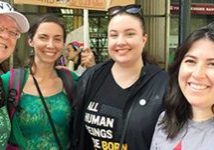 A photo shows Beth Blissman, former Loretto Volunteers Teresa Blumenstein  and Cecilie Kern and current Loretto Volunteer Amy Maltz.