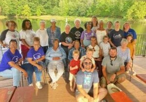 KBFA members with Motherhouse residents at a picnic. Photo by Neil Tucker CoL