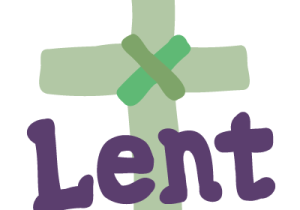 An icon with a cross and the word "Lent" near the bottom of the cross