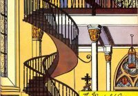 1960 comic book cover showing a circular staircase in a church with several people standing around and looking at it. Title reads "Treasure Chest of Fun and Fact" Subtitle "The Wonderful Staircase of Santa Fe"
