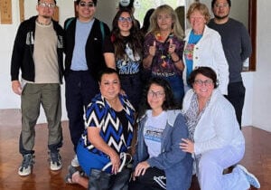 LACC and Casa Arcoiris members gather at the wellness and trauma training site. 